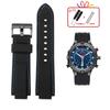 Dla mężczyzn Timex E-tide Compass T2N720 T2N721 TW2T76300 wodoodporny miękki pasek do zegarka z gumy silikonowej pasek z narzędziami Piny śrubowe