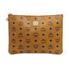 [Gebraucht] Monogramm-Print Reißverschluss Kunstleder Clutch Tasche Mittel - Ausgezeichnet #1J6FW7Q
