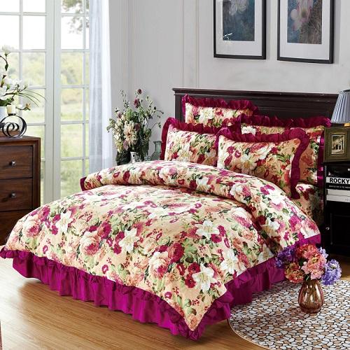 100% Cotton Soft Bedclothes Queen King Size Bedding Sets Quilted Thick Bed Spread Duvet Cover Bed Sheet Set Pillowcase 4/6Pcs