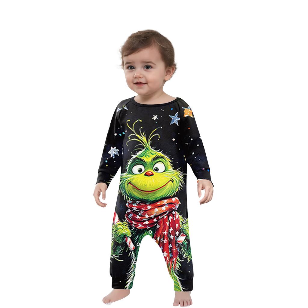Christmas Print Family Outfit Long Sleeve Top + Pants Set Family Outfit