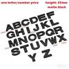 ABAS1 25mm 30mm DIY 26 Buchstaben 10 Zahlen Alphabet Metallemblem für Alle Autos Game Over Kofferraum Kotflügel Namensschild Logo Aufkleber