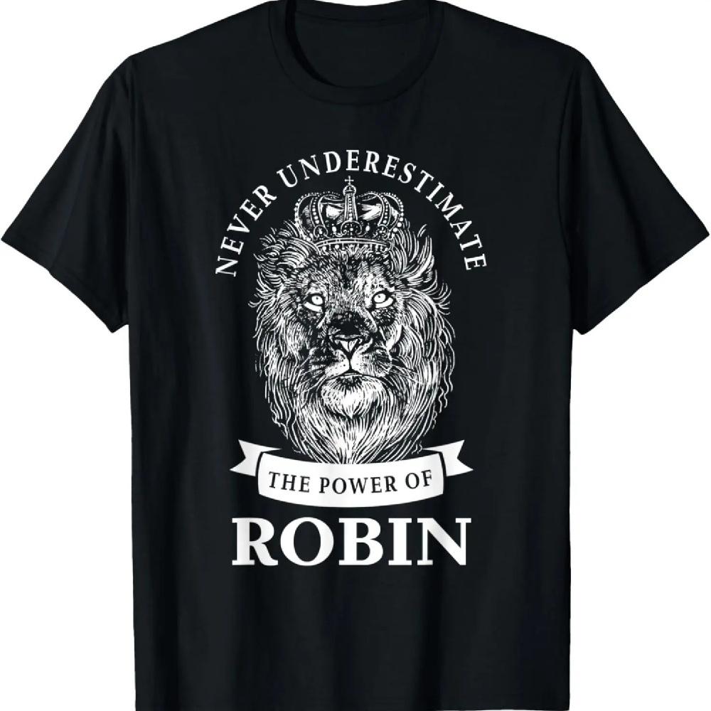 

Robin Gift Name Lion T-Shirt XXXXXL чёрный