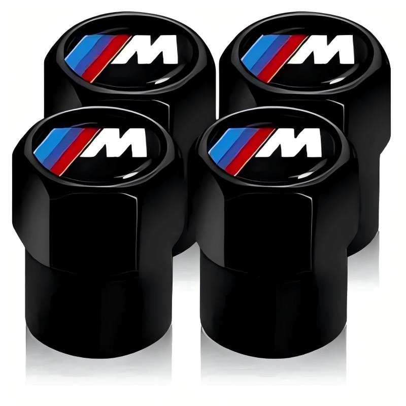 4Pcs/Set Car Tire Valve Caps Premium Metal Rubber Seal Accessories For BMW-M M8 M7 M6 M5 M4 M3 M2 M1F30 F10 F35 F15 F16 E39 E46 E36 E60 E90 X3 X5 X6