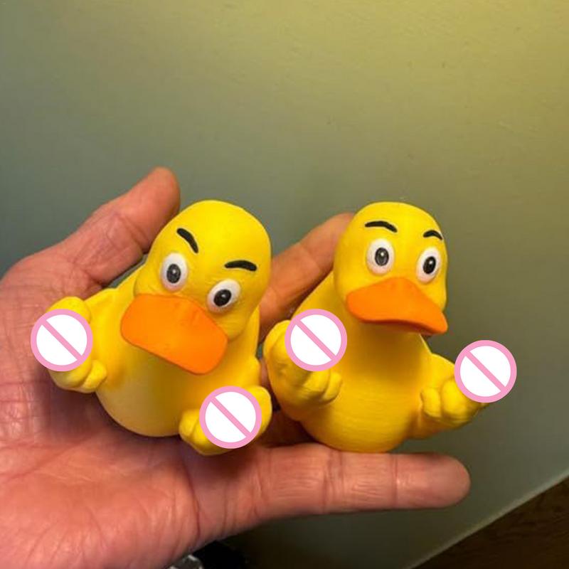Mischief Little Duck Resin Decorations Desktop Ornaments Practical Joke Duck Toy Sculptures Animal Figures Car Interior Decor