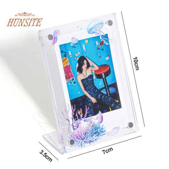 3-Inch Photo Frame, Cartoon Animal Pattern, Acrylic Display