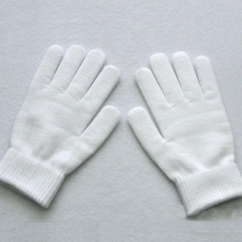 Manufacturer wholesale solid color wool thickened knitted adult full finger