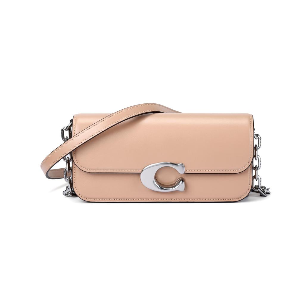 Coach Idol 23 Minimalist Magnetic Buckle Closure Chain Leather Handheld Crossbody Shoulder Bag Medium Women Bags Nude CP120-LHWFT