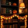 Holiday Party Lighting Marigold Flower String Lights Artificial Cempasuchil Decorative Lamps Halloween Floral Lights Warm LED Decoration for