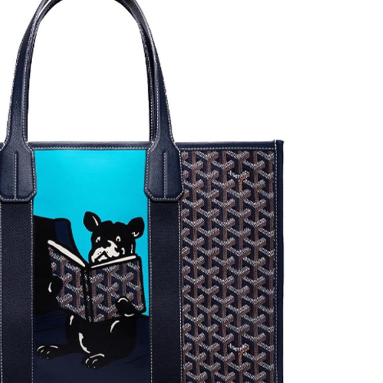 GOYARD Villette Tote Bag Mm Navy Blue VILLETMMLTY12CL12X