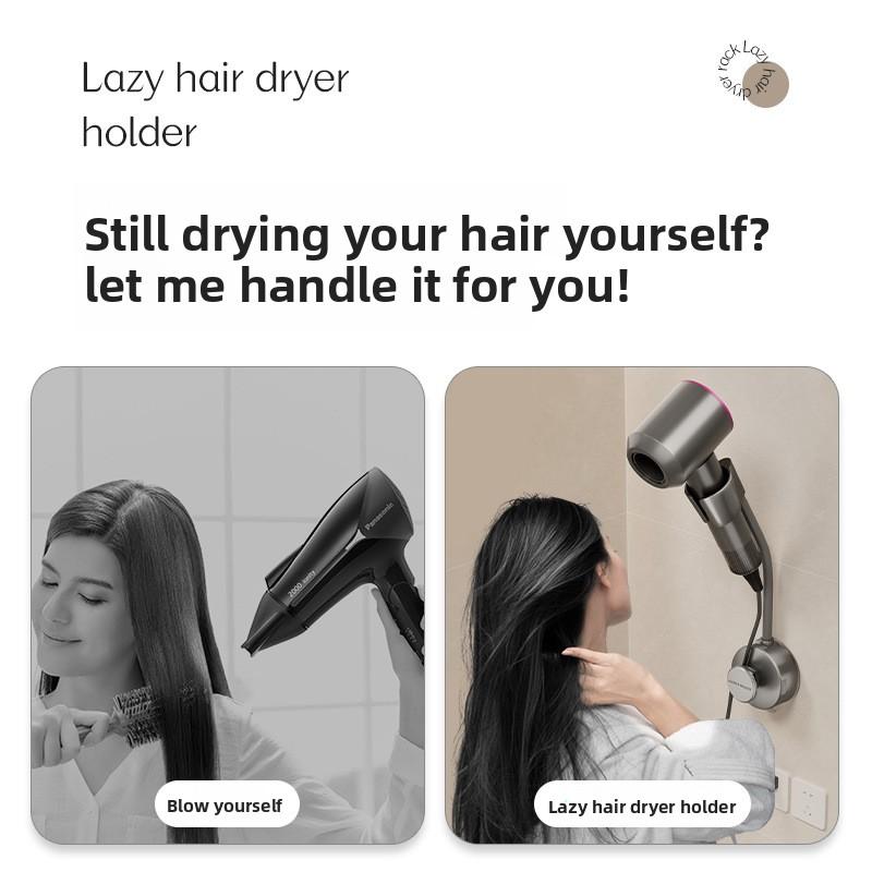 Soporte de Secador de Pelo con Ventosa Potente Estante de Baño Organizador de Baño Organizador de Ducha No Necesita Sujetarse con la Mano Colgador