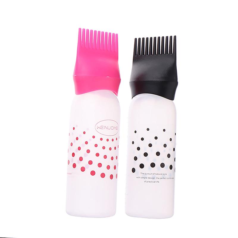 170Ml Hair Oil Applicator Bottle Hairdressing Shampoo Bottle Hair Dye Refillable Bottle Hair Coloring Hairdressing Styling Tools