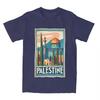 2025 Summer Couple T-Shirt Vintage Palestine Jerusalem Peace T Shirts Leisure Summer Tees Aesthetic Print Cotton Tops Gift Idea