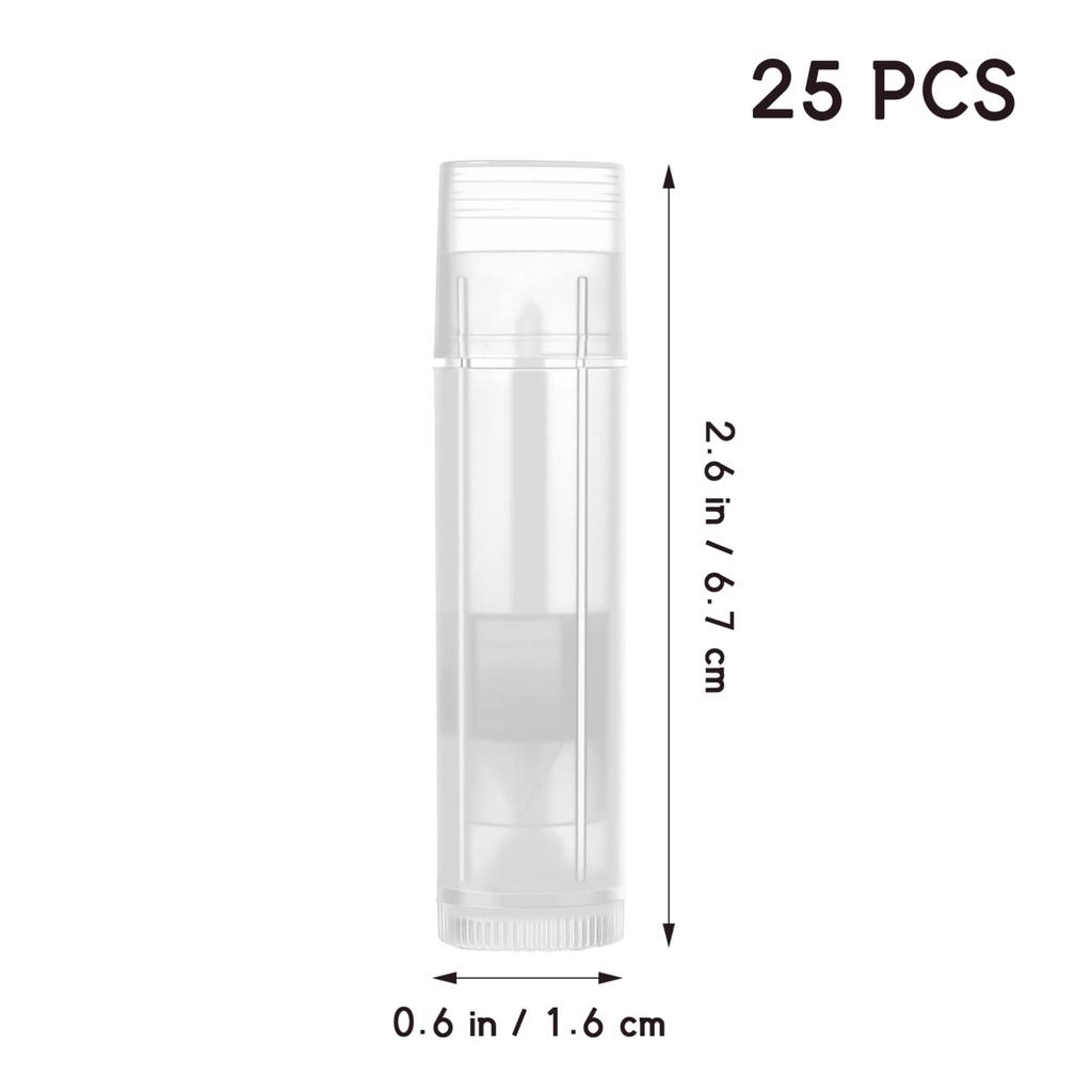 Frcolor Lip Balm Lip Balm Lipstick Lip Lip Lip Lipstick Cosmetic Empty 25 Pieces Tube, Tube, Tube, Container, Case, Tube, Transparent, Retractable,