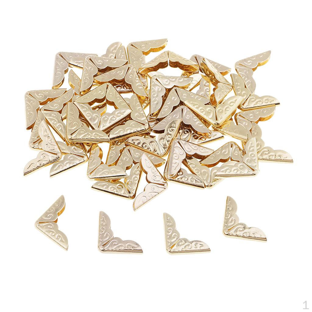 

100 штук Уголки для книг, скрапбуков, фотоальбомов, меню 14x14 мм