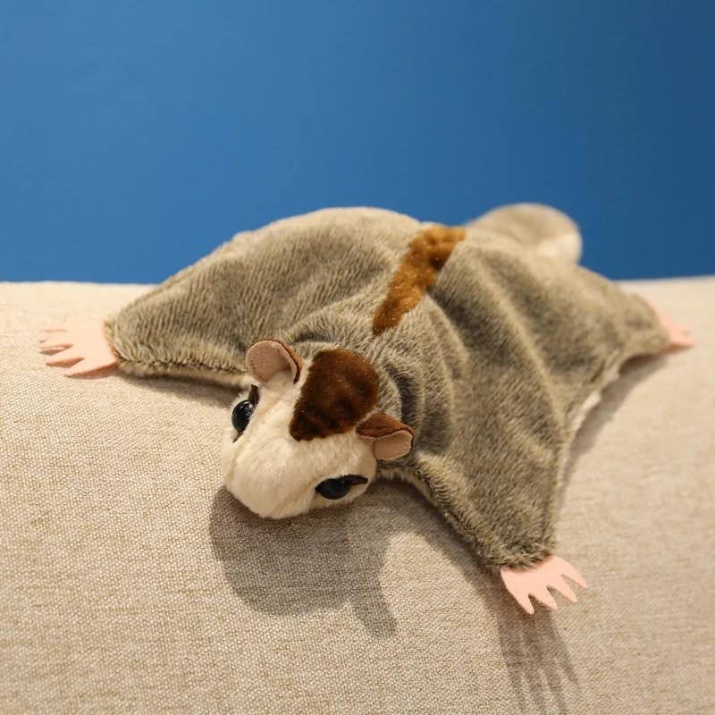 New Super Cool Flyling Sugar Glider Plush Toys Cozy Soft Flying Squirrel Toys Cute Hand Center Pets Funny Gift To Kids