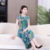 Summer Style Everyday Cheongsam for Middle-Aged Moms (50-60) - Flattering Fit for Comfort & Elegance