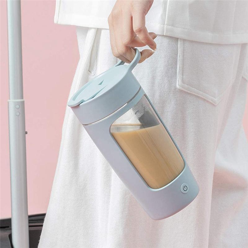 ABMH-Protein Powder Mixer Shaker Cup Electric Portable Bottle For Coffee BPA Free With USB Rechargeable 1200Mah