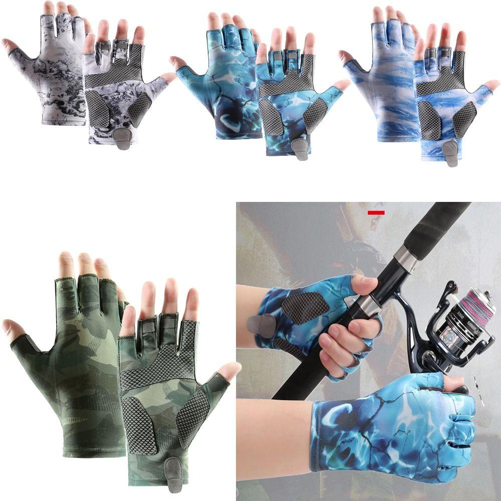 

Защита от солнца, перчатки для рыбалки, защита от ультрафиолета, мужские и женские перчатки, перчатки с половиной пальца, велосипедные перчатки