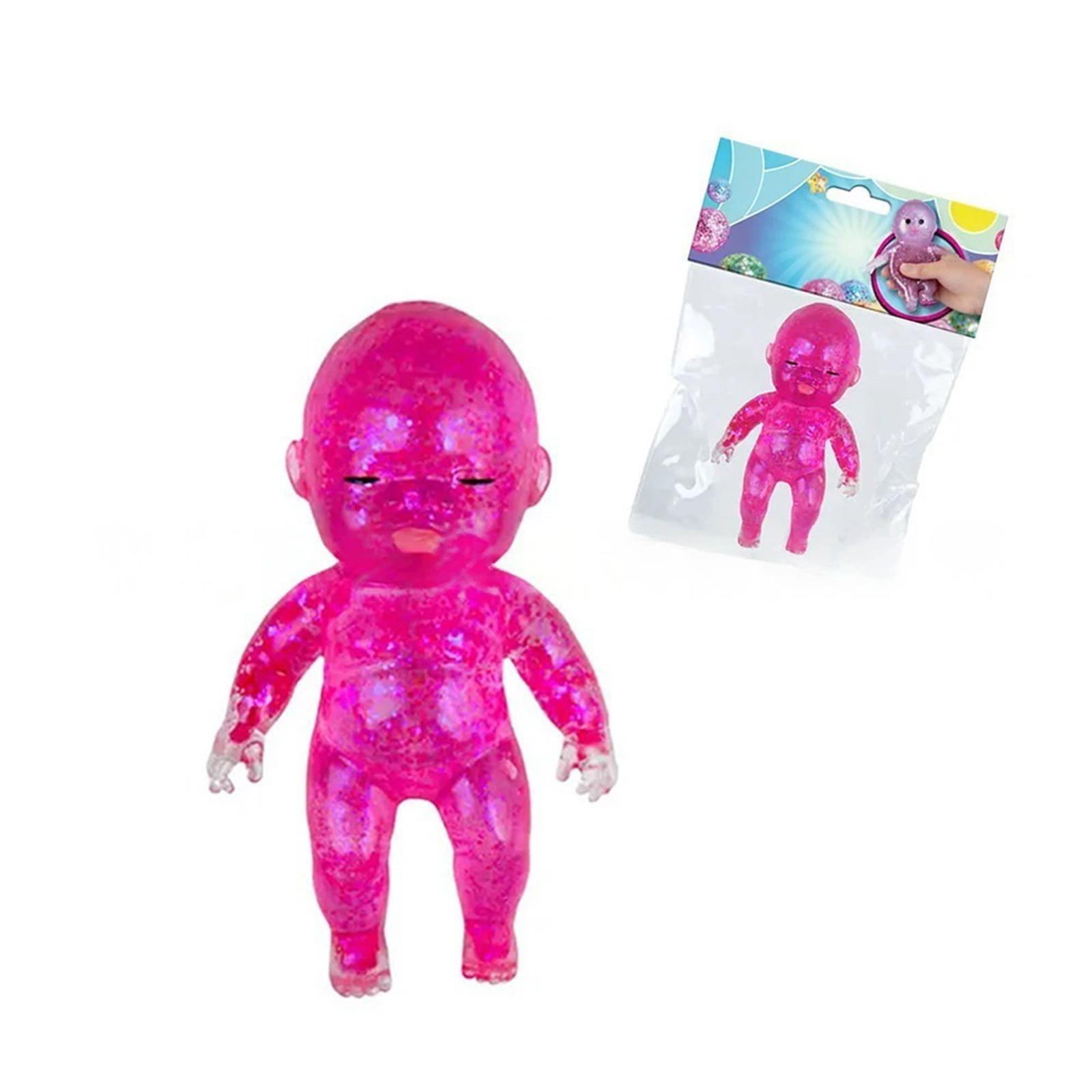 

10cm Soft Glow Plush Doll Toy for Stress Relief and Sensory Play Suitable for Children and Adults with Squeeze and Squeeze Features розовый
