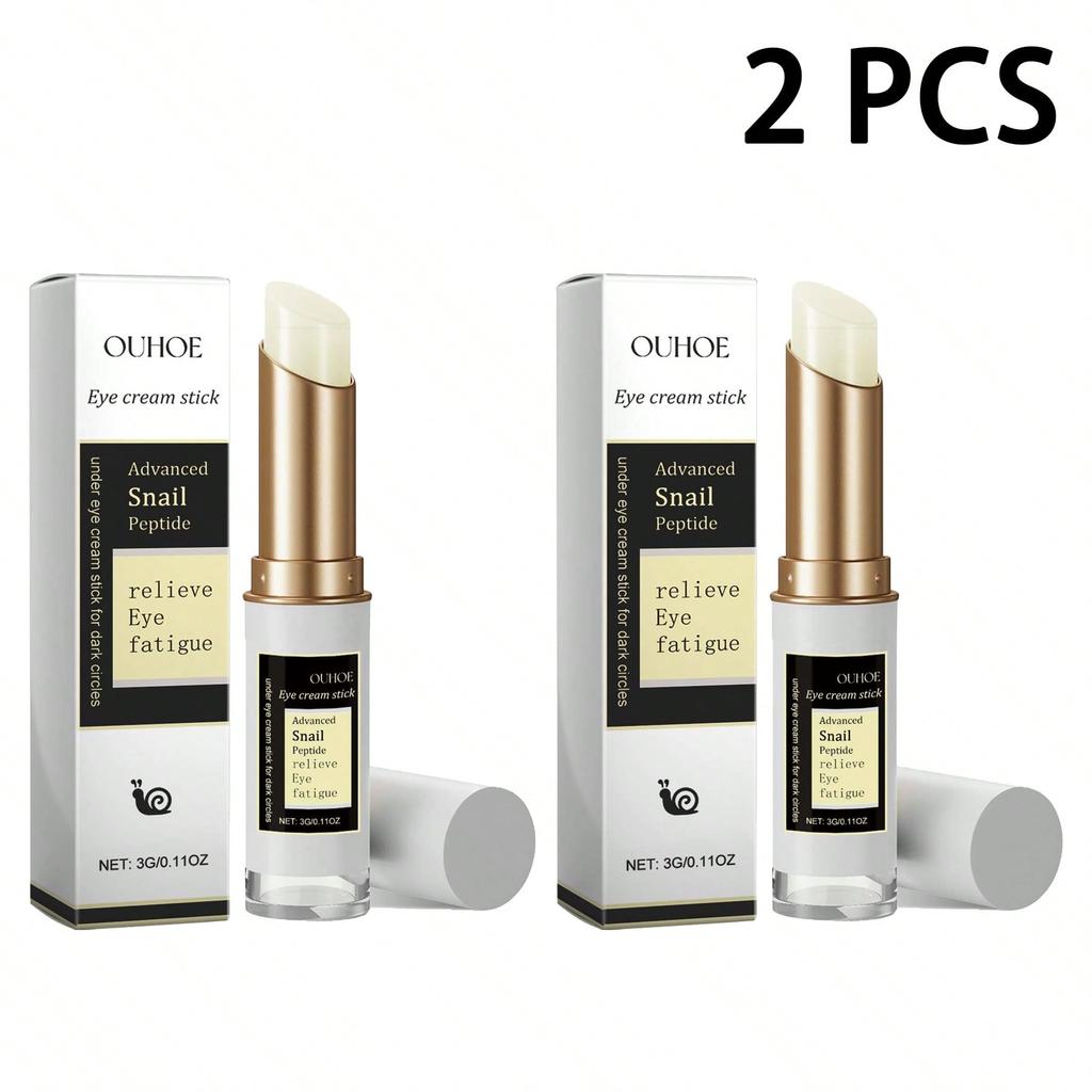 1/2pcs Snail Eye Cream Stick, Eye Moisturizer, Eliminates Fine Lines And Puffiness Around The Eyes