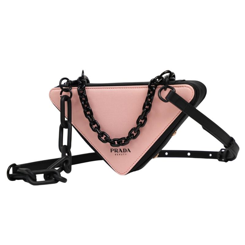 Prada Cosmetic bag/toiletry bag [Customized Bag] Pink Chain, Simple, Niche High-end, Trendy, Commuting, Exquisite, Fashionable Pink ink chain seal
