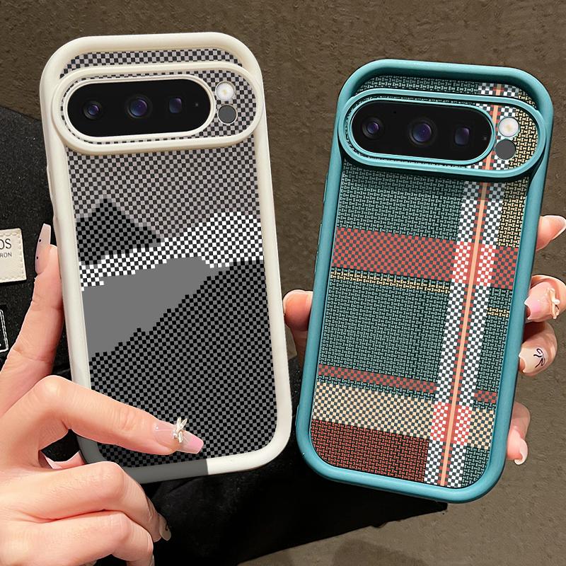 Grid Lines Pattern TPU Phone Case For Google Pixel 10 8 7 Pro 8A 9A 7A Pixel 9 10 Pro XL Shockproof Soft Silicone Back Cover