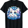 Cute Cat In Bluebonnets Texas Wildflowers Flowers T-Shirt