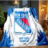 York Rangers Flannel Blanket, Use for Birthday/Holiday Gift, Soft Blanket for Sofa/Bed/Camping/Office/Tourism Use,All Seasons