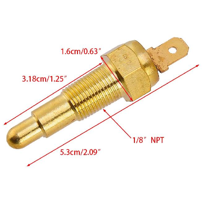 Engine Cooling Fan Thermo Thermostat Temperature Sensor Switch 1/8"NPT 200 Degree on 185 Degree Off Universal