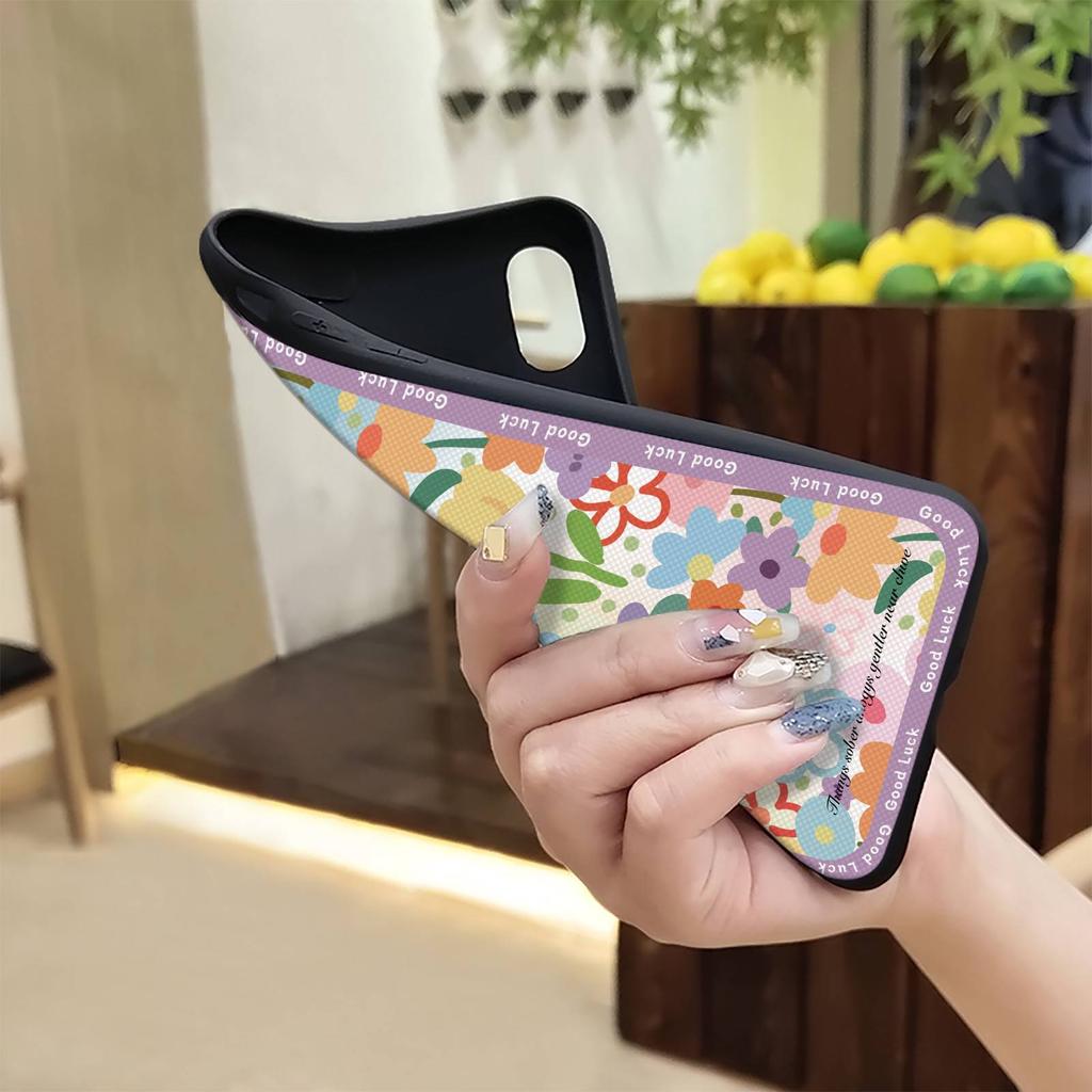 Cute Anti-dust Phone Case For Nokia C32 Waterproof Flower Back Cover Full Wrap Dirt-resistant Durable Protective TPU