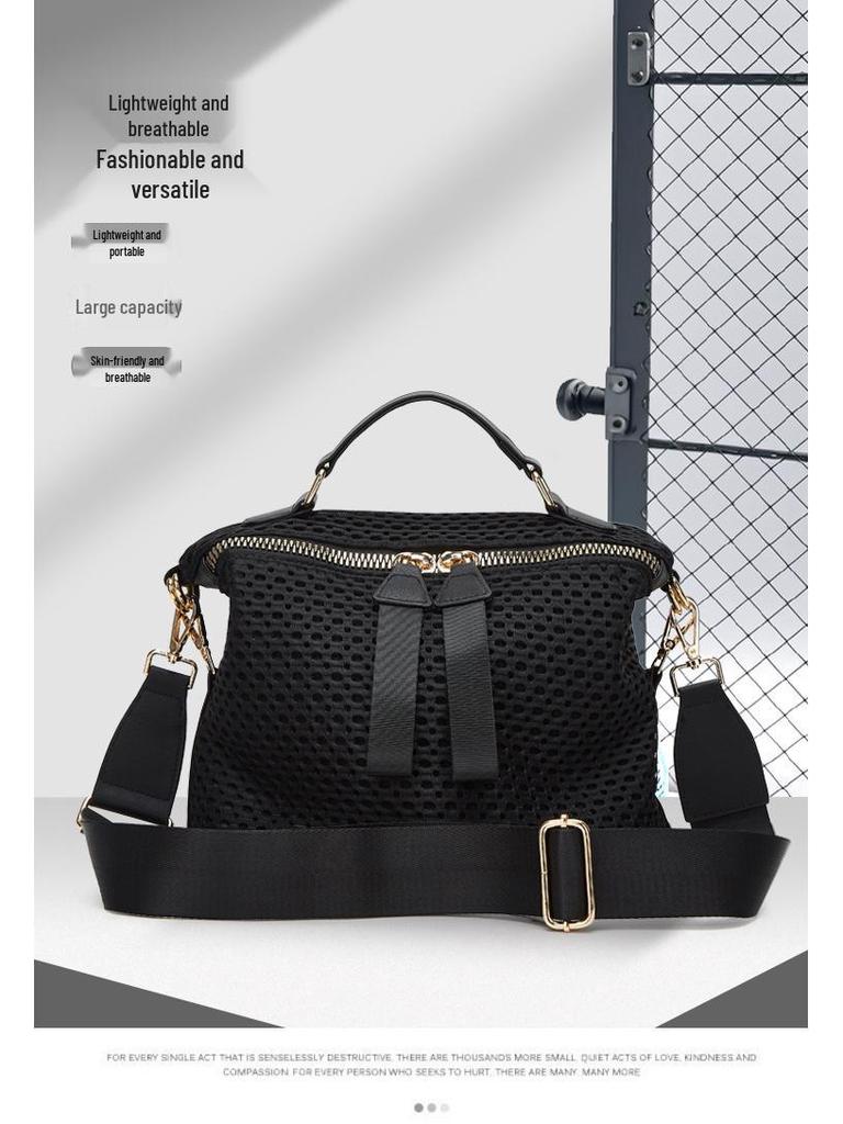 Leichte Netz-Handtasche im koreanischen Stil für Damen - Einfache, vielseitige Schulter- und Crossbody-Tasche