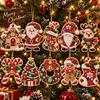 10 Pezzi Gemme di Forma Speciale Ornamento Natalizio in Legno Ornamento Pendente di Perle Ornamento Festivo Albero di Natale