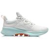 Li Ning Comfortable Cushioning Breathable Lightweight Rebound Low top Running Shoes Women's White Blue AREQ022-1