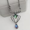 Classic Halloween Zircon Spider Necklace - Retro European & American Design
