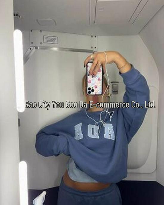 IN BLUE: England Trip Blogger Style Korean Cotton Loose Fit Lettered Pullover Hoodie Pair