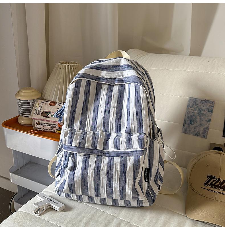 

Japanese School Backpack for Girls - Cute, Large Capacity, Double Shoulder Bag for Junior and High School Students Without Pendant синій
