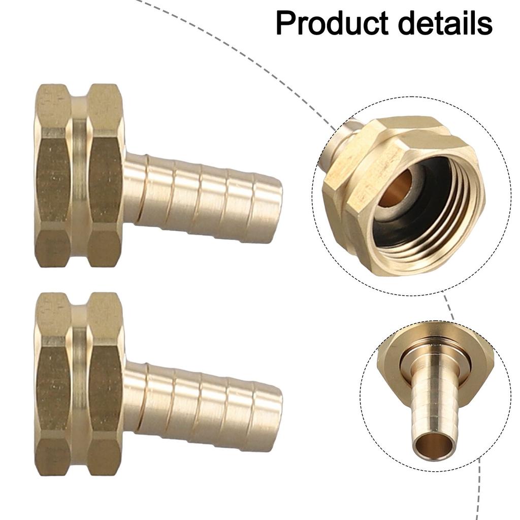 Reliable Brass Garden Hose Adapters 2 Piece Set with Barb and GHT Connections