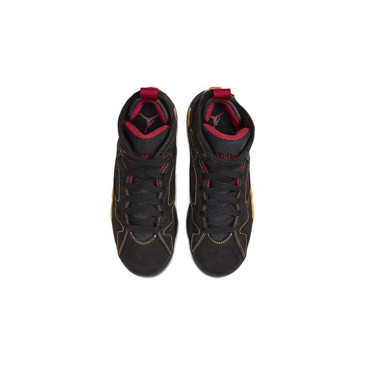 Air Jordan 7 Retro GS Citrus 2022 Kids Sneakers Black Varsity-Red DQ6040-081