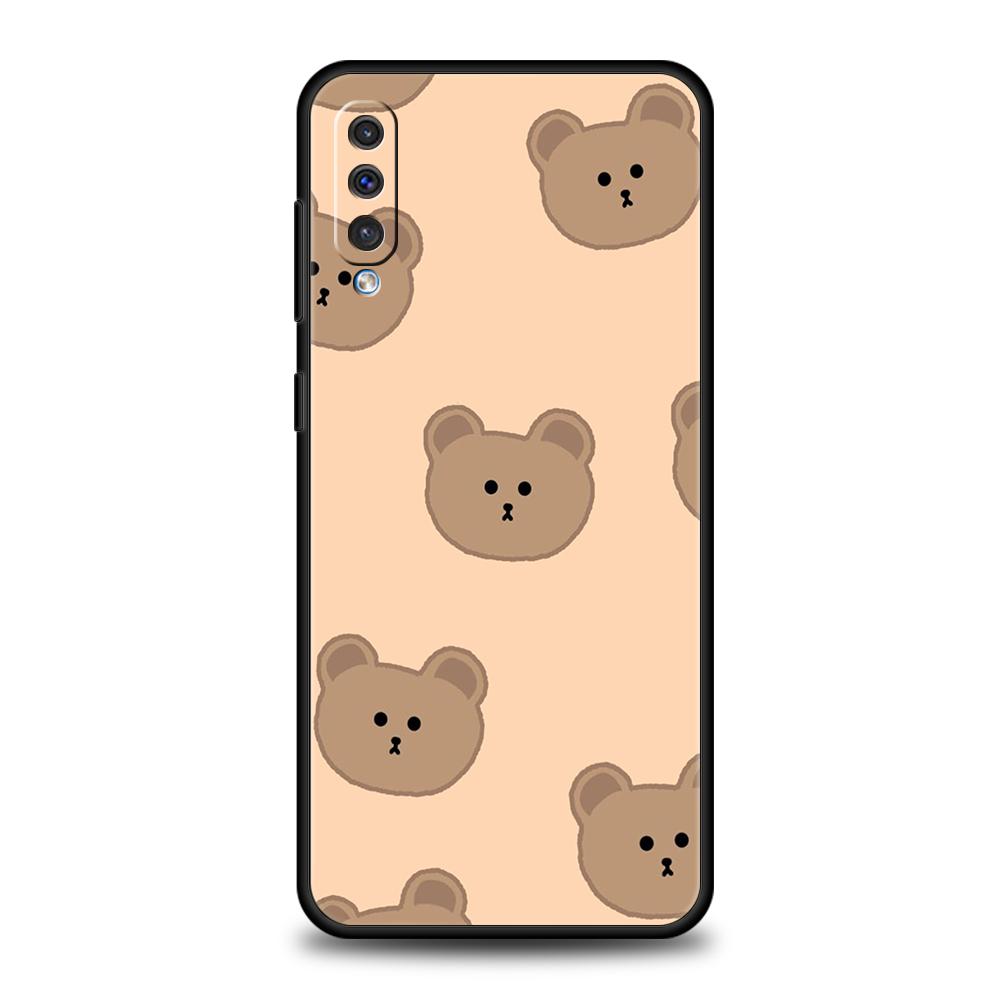 Cute BEAR Phone Case For Samsung Galaxy A15 A13 A51 A71 A41 A31 A21S A11 A03S A05 A12 A32 A52 A22 A23 A25 A33 A53 A73 5G Cover