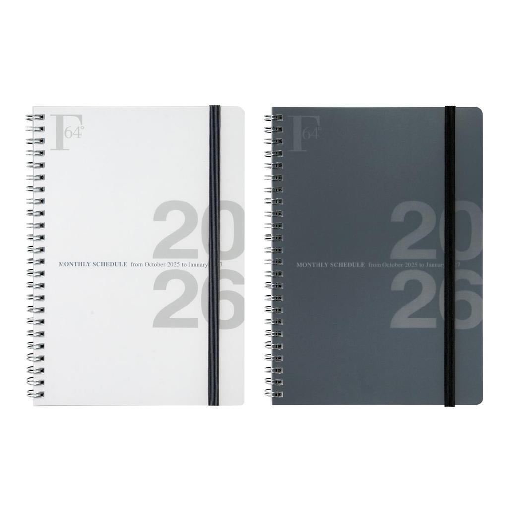 Kyokuto 2026 Planner, Starting October 2025, FOBCOOP, A5, Double-Ring Binding, Monthly, White, PBF57W26