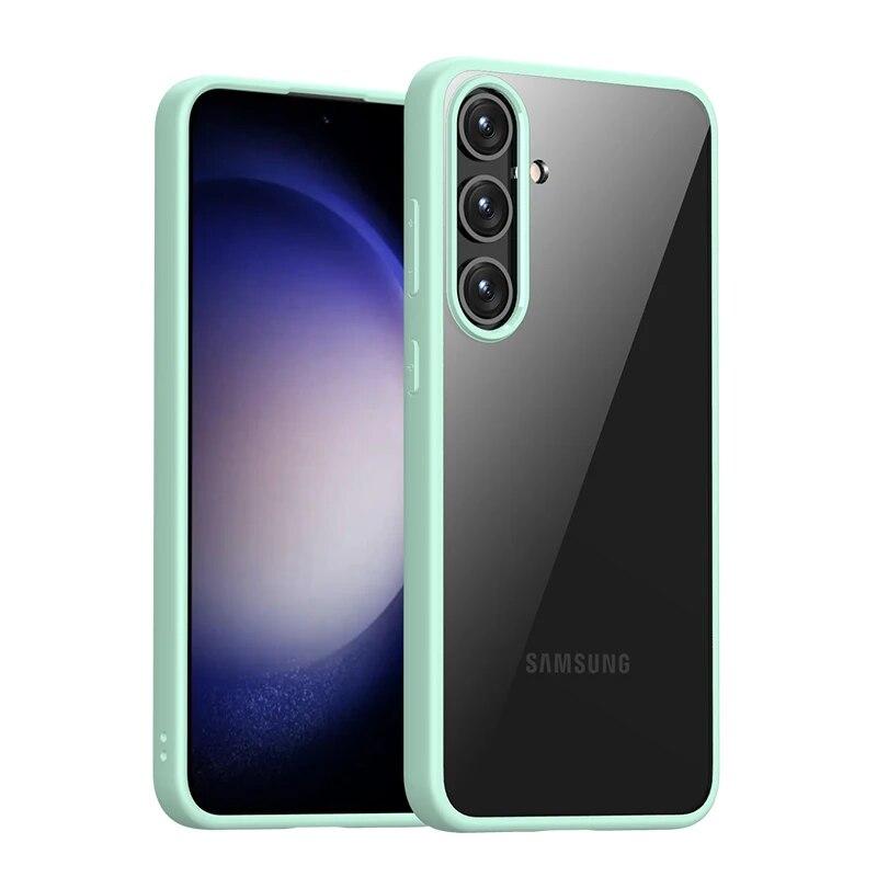 Armor Bumper Case for Samsung S24 Case S24 Plus Crystal Clear TPU PC Hybrid Shockproof Cover for Samsung Galaxy S4 Ultra Case