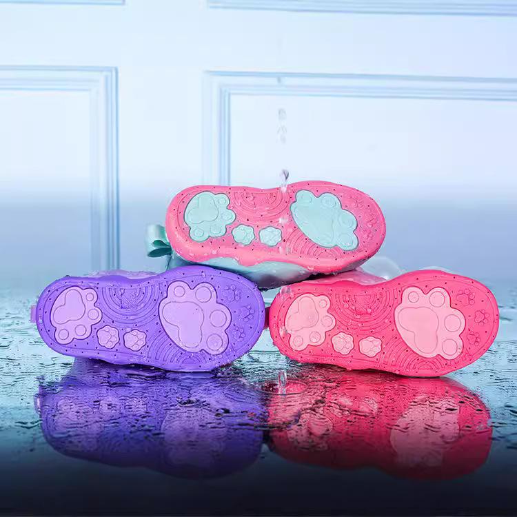 Parent-child rain shoe cover children's waterproof rain shoes student rain-proof shoe cover non-slip and wear-resistant