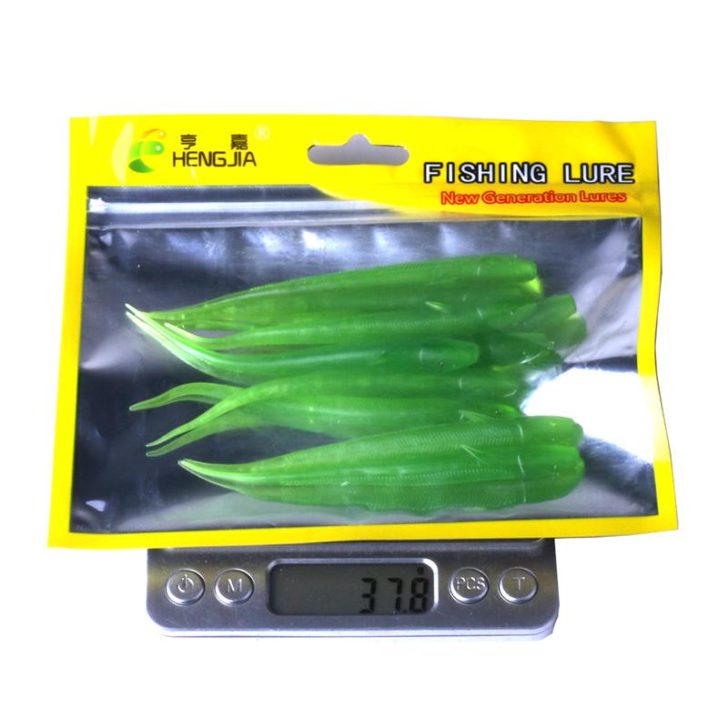 HENGJIA 0.11oz/4.13'' Loach Bait Naluci moi Păstrăv Știucă Naluci 10 bucăți/pungă Strălucire în întuneric