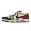 Air Jordan 1 Slip Resistant Low Top Vintage Basketball Shoes Men's Black HQ3437-101(Team435-)