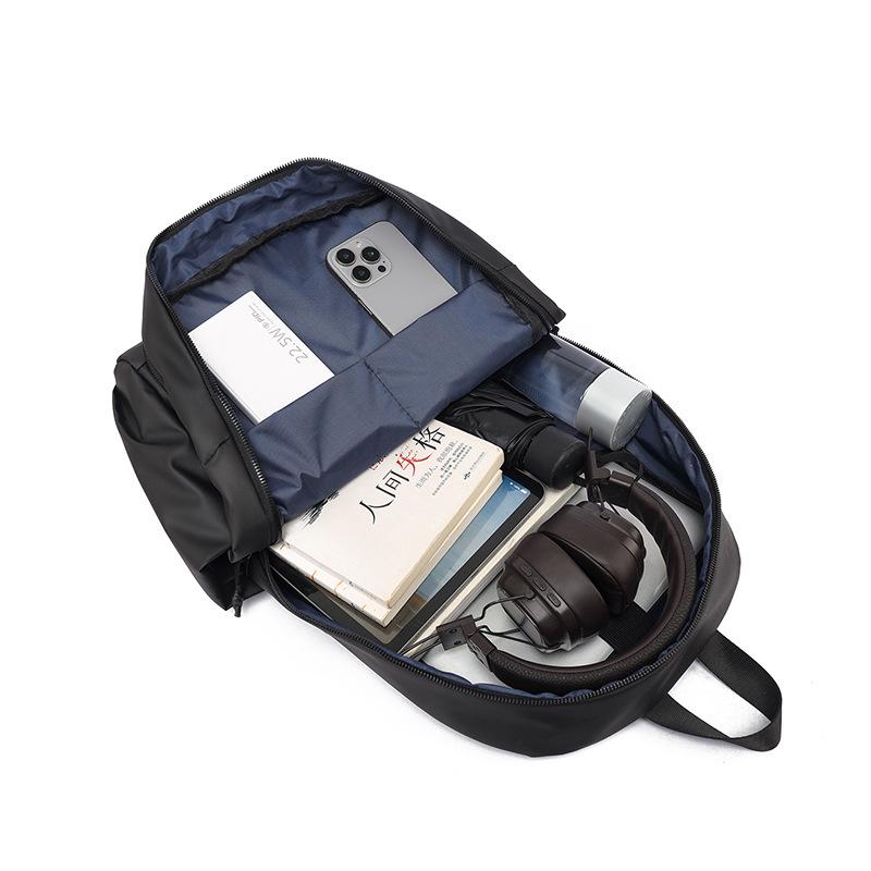 Men's Large Capacity Waterproof Leather Backpack for Casual Sports & Outdoor Travel