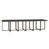 17 piece brown polyrattan garden dining set with cushions