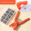 50pcs/set Metal Snap Button Kit with Hand Pressure Pliers and 50 Snap Buttons and 1 Clear Box DIY Clothes Hats Gifts Bags Etc