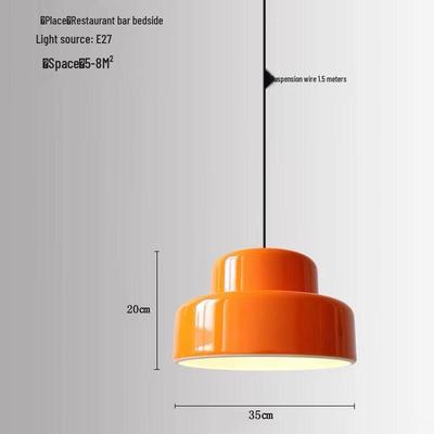 Oeny Vintage Nordic Orange Pendant Lamp