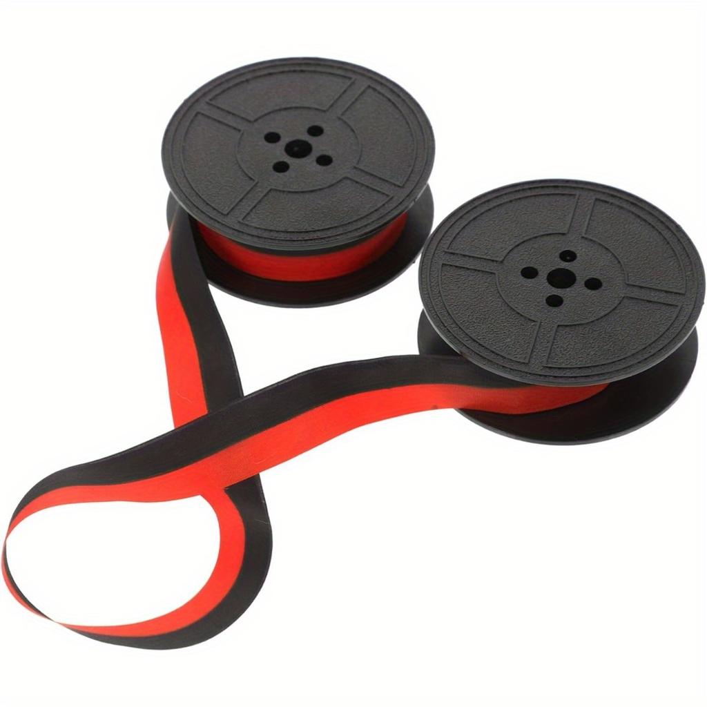 1pc Vintage Typewriter Ribbon - Red & Black Ink Ribbon for Retro Typewriters, Battery-Free Operation, Portable Design with Central Guidance Grooves