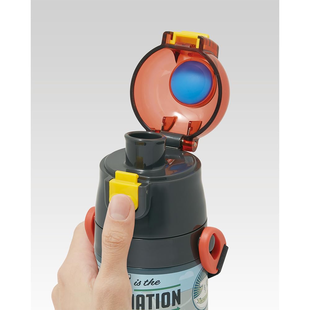 Skater Water 470ml or 430ml Disney Cars Stainless Sports Children's Bottle, 2-Way, (Direct Drink) (Cup), 24, Boys, Steel, Insulated, Lightweight,